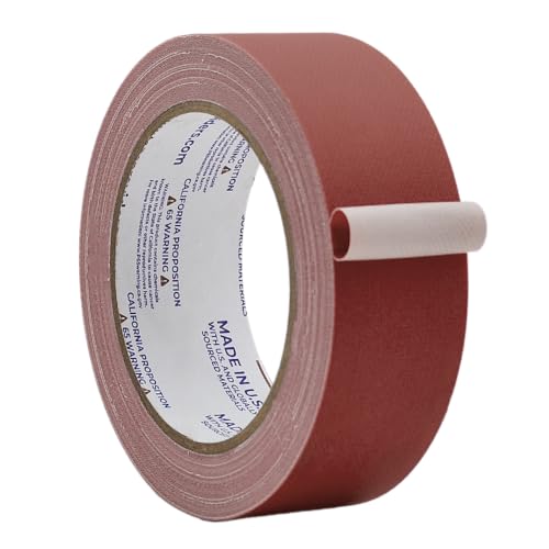 Image of WOD GTC12 Gaffer Tape, Brown Low Gloss Finish Film, 1.5 inch x 60 ft. (Pack of 32) Residue Free, Non Reflective Cloth Fabric, Secure Cords, Water Resistant, Photography, Filming Backdrop