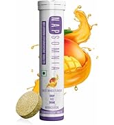 Melatonin Effervescent Tablets (Sweet Mango, 15 Count) – Dissolvable Melatonin Capsules w/ L-Thea...