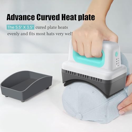 Mini prensa térmica para gorras con base aislante miniatura 2