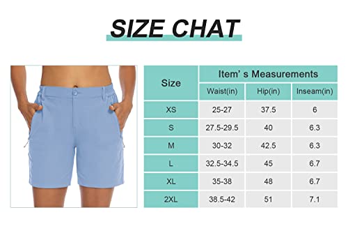 Tbmpoy Women's Hiking Cargo Shorts Quick Dry With Pockets Lightweight Work Golf Short Outdoor Active Summer For Women Blue Purple L #TOP5