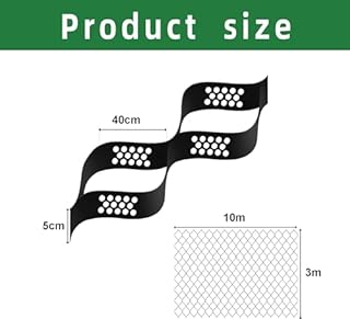 30m² Stabilisateur Gravier 5cm Hauteur,10x3 m Stabilisateur De Gravier, Grille De Protection pour Gazon, Grilles De Pelouse