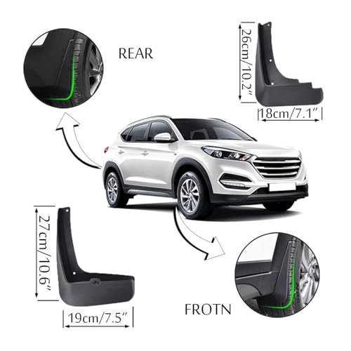 Garde-boue pour Hyundai Tucson TL 2015-2016-2017-2018-2019-2020, kit d'accessoires de protection