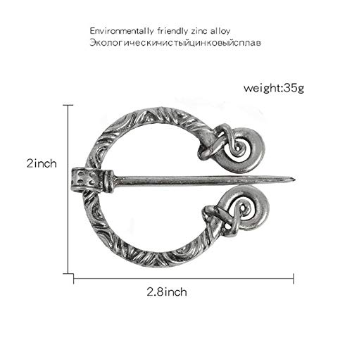 Cloak Clasp Cloak Pin Shawl Pin Scarf Pin Sweater Clip Brooch For Women Cardigan, Zerogoo Medieval Penannular Vintage Celtic Viking Scottish Jewelry (Silver-03) #TOP1