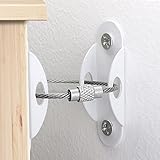 SPEVCH Furniture Straps (10 Pack) for Baby Proofing, Metal Child Proofing Furniture Anchors, Secure 400 Pound Falling Furniture Prevention Straps Child Pet Safety Straps Earthquake Resistant