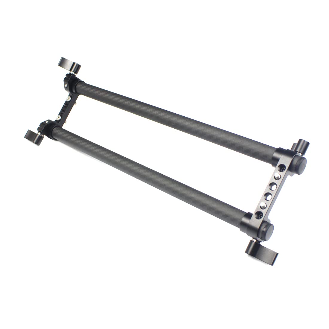 15mm Dual Railblock Clamp with 30cm Carbon Fiber Tube Rod for Dia 15mm Rod Rail System Follow Focus Camera Cage (Clamp + Tube Rod)