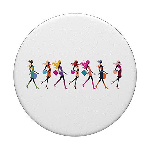 Style Icon s Stylistic Catwalk s Women's Colorful Fashion PopSockets Swappable PopGrip, Black - Image 3