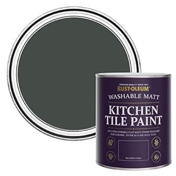 Rust-Oleum Dark Green water resistant Kitchen Tile Paint in Matt Finish - After Dinner 750ml