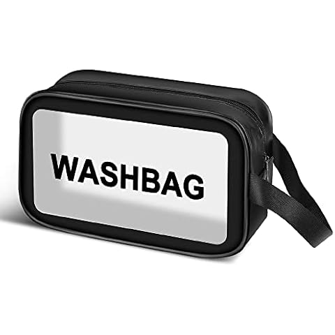 Clear Toiletries Bag, Clear Makeup Bags Waterproof Travel Toiletries Bag PVC Travel Wash Bag Portable for Women Men(M) Cover
