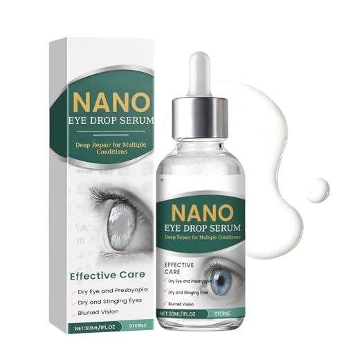 Nano Soothing Eye Drops for Dry – Dry Eye Drops for Humans Eye Care, Relieves Irritation, Redness & Fatigue, Gentle Dry Eye Drops, Long-Lasting Comfort & Refreshing Relief