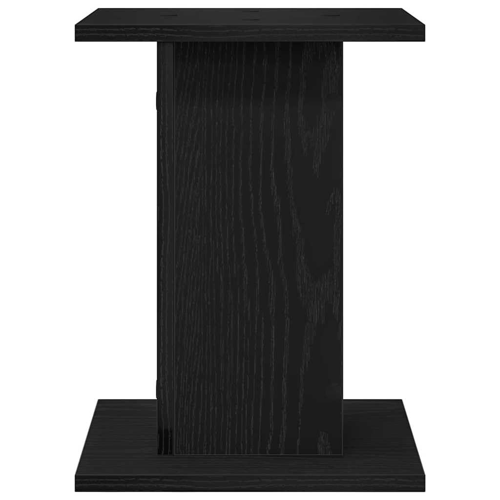 Soporte para plantas, 2 unidades, aspecto de roble negro, material de madera, 30 x 30 x 40 cm, soporte para plantas para salón, terraza, jardín, soporte estable para interior y exterior