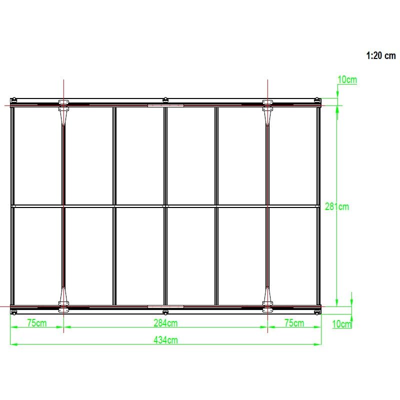 Carport Autoportant en Aluminium Blanc et Polycarbonate 6mm 13m² | Protection Véhicule avec Kit d'ancrage | 4 Poteaux Robustes, Gouttières, Anti-UV