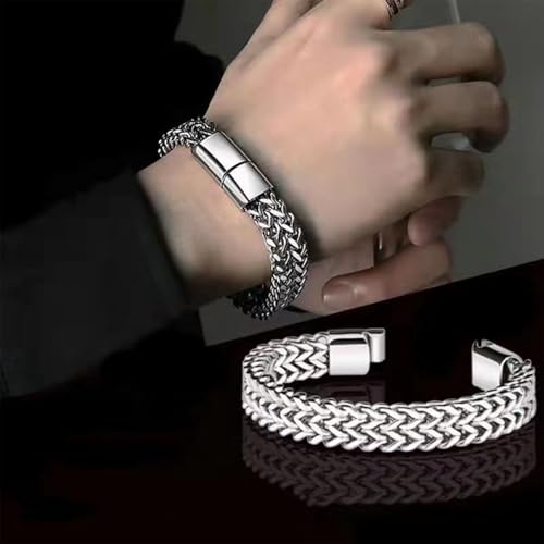 Pulsera de eslabones cubanos para hombre de acero inoxidable miniatura 2
