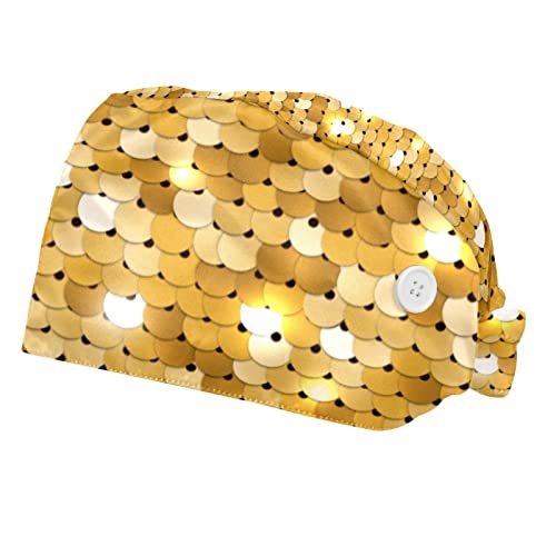 Chapeaux bouffants ajustables avec bandeau anti-transpiration | Lot de 2 casquettes de travail