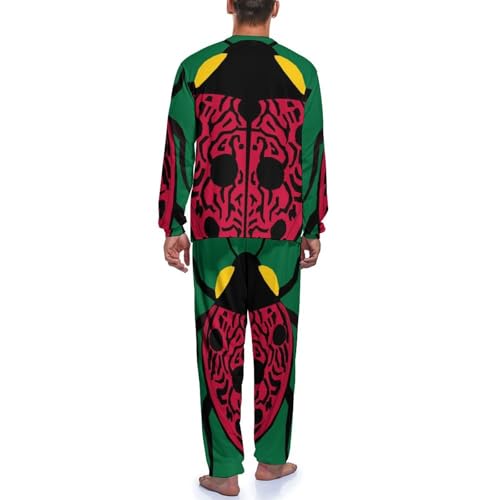 Pyjama Homme Coccinelle Ensemble Haut et Bas Manche Longue