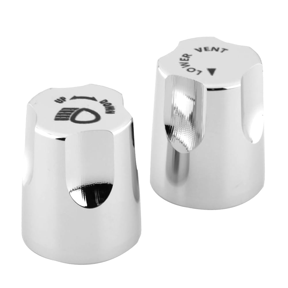 Perillas de ajuste de subida/bajada de faros cromados Cubierta de aluminio para motocicleta para GL1500 88-00