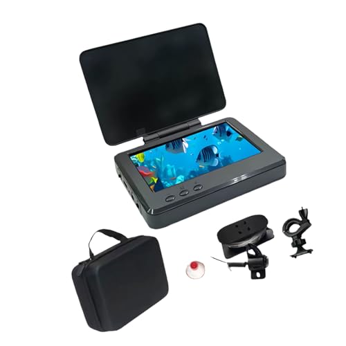 Bright Underwater Fishing Monitor with 8 Lighting LEDs and 5000mAh Rechargeable Battery for All Day Use Fishing Gear with Display
