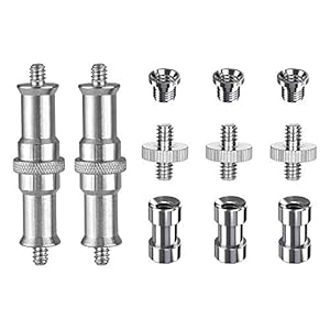 Kamera Schrauben, Homeet Zollschrauben 1/4″ auf 1/4″ Kamera Gewindeschraube mit 3/8″ Mutter Zollschrauben Kamera Stativgewinde Adapter Schraube, für Kugelkopf, Stativ, Schnellwechselplatte