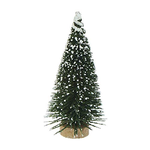 Yahpetes Miniature Christmas Tree 6 Pcs Pine Trees Sisal Trees Snow Frost Ornaments With Wooden Bases For Miniature Scenes, Christmas Crafting And Designing, Mixed Size #TOP2