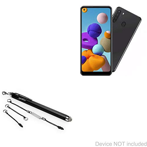 BoxWave Stylus Pen Compatible with Samsung Galaxy A21 - EverTouch Capacitive Stylus, Fiber Tip Capacitive Stylus Pen for Samsung Galaxy A21 - Jet Black
