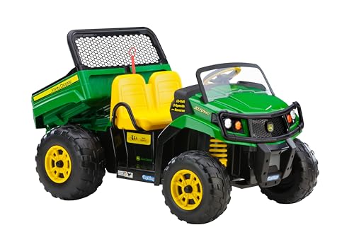 Peg Perego John Deere Gator XUV Extra-Large 12 Volt Ride-on, Durable Design for Kids 3-8, Green