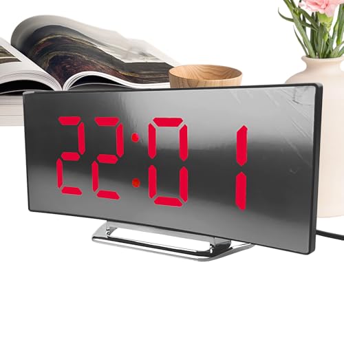 Lainiaoly Orologio Digitale con Display, Display LED Grande Per Sveglia Digitale, Luminosità Regolabile Silenzioso Assoluto per Ragazzi Ragazze Adolescenti Studenti Anziani Soggiorno