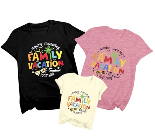 2026 Family Vacation Shirts Toddler Making Memories Matching Shirt Cruise Tee Summer Family Trip Short Sleeve Tops Apricot