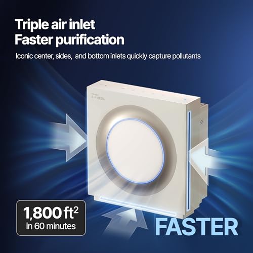 Image of COWAY Airmega Mighty2 Air Purifier, Next Gen of AP-1512HH, for Large Room & Home Cleans up to 1,800 ft, IEST certified HEPA and Active Carbon for Allergies, Smoke, Dust, Pets & Mold, AP-1512N(BG)