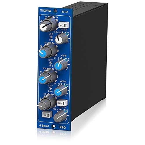 Midas 500 SERIES PARAMETRIC EQUALISER 512 V2 Vollparametrischer 4-Band-Equalizer der 500er-Serie Basierend auf Midas HERITAGE 3000