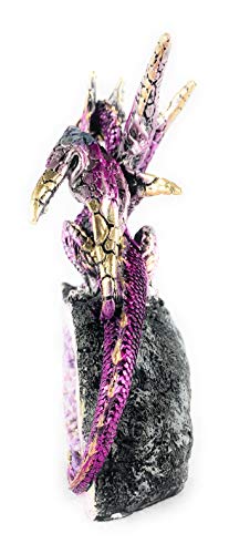 Estatua de Dragón Fantasy 5.5 in Púrpura miniatura 4