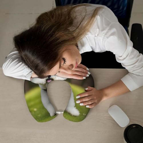Almohada de viaje con relleno de poliéster negra miniatura 7
