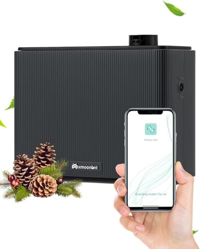 Mxmoonant Diffusore di Oli Essenziali senza Acqua con Nebbia Fredda, Copertura 4000m³, Bottiglia di Olio da 1000ml, da Parete, App Control&Timer, Commerciale, per Auditorium, Negozio, Hotel