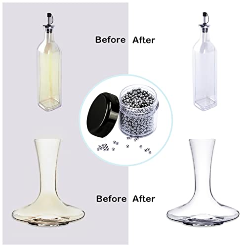 1500 Pcs Metal Cleaning Beads Reusable Decanter Beads For Glass Bottles, 304 Stainless Steel Water Bottle Cleaner Balls 3Mm Wine Glass Cleaning Beads For Decanters Vases Carafes, Wine Accessories #TOP1