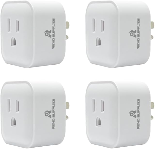 RS Smart Plug, Wifi Outlet, 15A 1875W, Works with Smart Life App, Alexa and Google Home, Timer Schedule, No Hub Required, FCC Certified and ETL Listed, 2.4G Hz WiFi Only