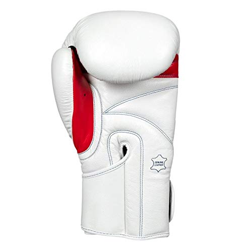 Fighting Leather Training Gloves, White, 14 Oz #TOP1
