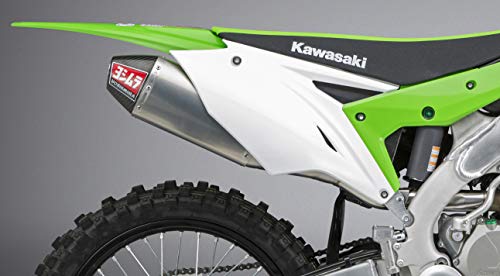 Yoshimura Rs-4 Slip-On Exhaust (Signature/Aluminum With Carbon Fiber End Cap) Compatible With 17-18 Kawasaki Kx250F #TOP1