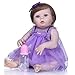 Yeah-hhi 22Inch Bambole Reborn Simulazione Intera Corpo in Silicone Baby Bambola Giocattoli per Il Compleanno per Bambini, Regalo per Bambini,Blue Eye