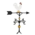 Montague Metal Products 32-Inch Deluxe Weathervane with Color Rooster Ornament