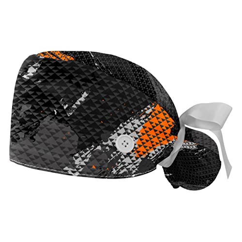 Texture orange noire pour ces chapeaux bouffants de travail JDEZ