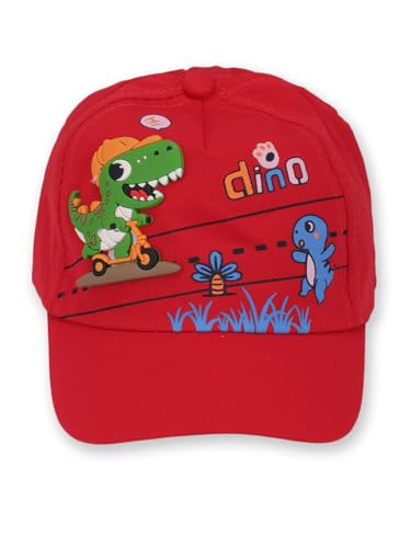 Image of PASSION PETALS Summer Dino Rockstar Baseball Cap for Kids Boys and Girls 2-4Years