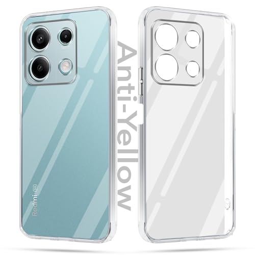 Image of Jkobi Lifetime Anti-Yellow Clear Back Cover Case for Xiaomi Redmi Note 13 5G (Sleek Hard Crystal | Shockproof and Camera Protection)