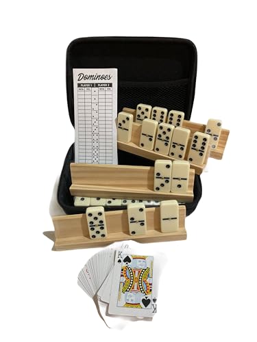 Juego de dominó doble 6 con 28 fichas y estuche miniatura 6