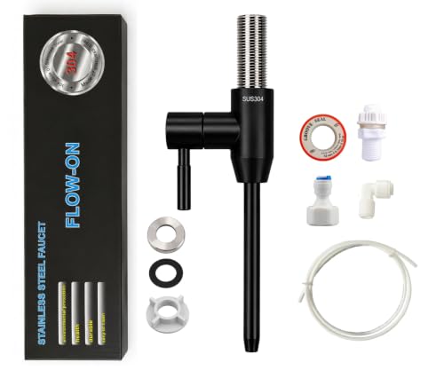 Image of Premium Black SS 304 RO Tap Extender | Leakproof Water Purifier Tap Extension (with 1 /4 Inch Fitting Connector)