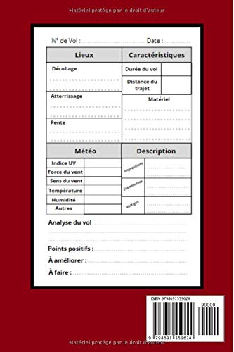 Miniatura 2 de Parapente carnet de vol Carnet à remplir grand format de 100 pages cadeau idéal pour passionné(es) de parapente (French Edition)