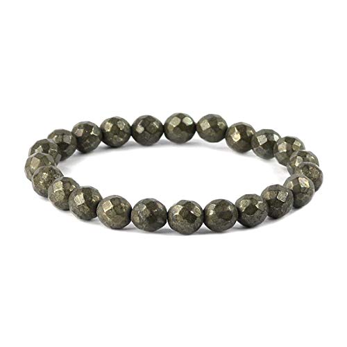 Image of Reiki Crystal Products Natural Crystal Stone 8 mm Faceted Diamond Cut Beads Bracelet for Men & Women | Reiki Charged Gemstone Bracelet | Multiple Stone Variants Available