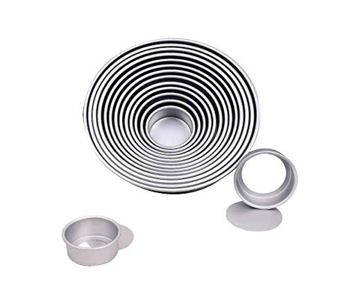 Rhjckmy Anodized Aluminum Round Cake Pan With Removable Bottom 8X3Inch,9X3Inch 2 Piecesdeep , Heavy Duty,Durable ,Easy To Clean A++++++Quality #TOP1