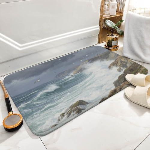 Alfombras de baño para suelo de duchas absorbentes y esponjosas 6