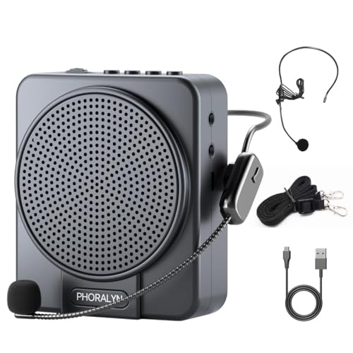 Image of Wireless Voice Amplifier for Teachers, Original Voice Speaker with Wire and Wireless Microphones, Portable Speaker Megaphone for Classroom, Training, Meeting, Instructors, Coaches, Games