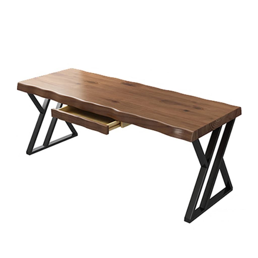JOMRTS Modern and Simple Solid Wood Computer Desk with Drawers, Used for Writing, Office, Meeting, Easy to Assemble (100x60x75cm)