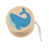 Yo-yo En Bois Vintage – Animal Au Choix (lion, Baleine, Crocodile, Renard) – 5,5 Cm – Jouet Traditionnel