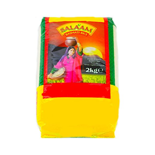 Salaam Basmati Rice (Brick Pack) 2KG, Aromatic, Long Grain, Aged, Non-Sticky, Ideal for Biryani, Pilaf, and Everyday Meals